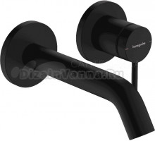 Смеситель для раковины Hansgrohe Tecturis S 73350670 С ВНУТРЕННЕЙ ЧАСТЬЮ матовый черный