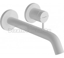 Смеситель для раковины Hansgrohe Tecturis S 73351700 С ВНУТРЕННЕЙ ЧАСТЬЮ матовый белый