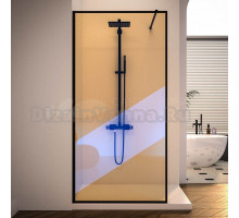 Душевая перегородка Veconi Korato KR81BC-80-09-C4 80 см, профиль черный матовый, стекло хамелеон