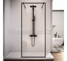 Душевая перегородка Veconi Korato KR90B-120-01-C4 120 см, профиль черный, стекло прозрачное