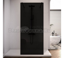Душевая перегородка Veconi Korato KR90BB-110-11-C4 110 см, профиль черный, стекло тонированное черное