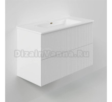 Тумба с раковиной La Fenice Terra Twin 100 подвесная, bianca, раковина Slim Line 100 см