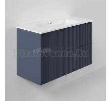 Тумба с раковиной La Fenice Terra Twin 100 подвесная, blu grigio, раковина Slim Line 100 см