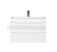 Тумба с раковиной Creto Oro 80 подвесная, white