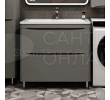 Тумба с раковиной Creto Oro 90 напольная, grey