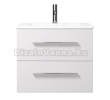 Тумба с раковиной Creto Ares 60 белая раковина 1161-001-0126, ручки хром, white