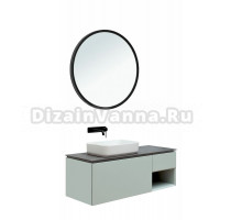 Мебель для ванной комнаты Allen Brau Infinity 120 1+1 L, подвесная, папирус матовый, столешница графит структ