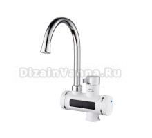 Смеситель для кухни Fashun A570 электрический проточный, хром, белый