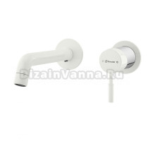 Смеситель для раковины Shouder Rogen 0251608 С ВНУТРЕННЕЙ ЧАСТЬЮ слоновая кость, хром