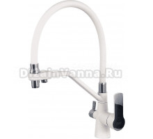 Смеситель для кухни Potato P44237-7 белый, хром