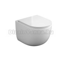 Подвесной безободковый унитаз с вихревой системой смыва Торнадо, Koller Pool Trend AQ-0495-RQ3, с быстросъемным сиденьем Микролифт, антивсплеск