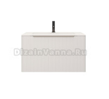 Тумба с раковиной Creto Luna 80 ручка хром, ivory