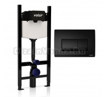 Система инсталляции для унитазов Valsir Winner S KIT P1 BM VS0853202 с кнопкой смыва черной матовой