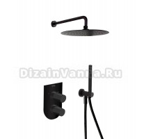 Душевой комплект Ramonsoler Tzar K3415021NM черный, С ВНУТРЕННЕЙ ЧАСТЬЮ