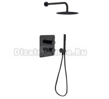 Душевой комплект Ramonsoler Odisea K3987021NM черный, С ВНУТРЕННЕЙ ЧАСТЬЮ