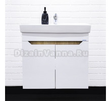 Тумба с раковиной Айсберг Мечта 60 подвесная, белая, дуб сонома