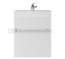 Тумба с раковиной Айсберг Классик 50 подвесная, белая, раковина Универсал Енисей
