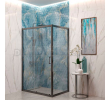 Душевой уголок EvaGold EG2G 120х80, профиль оружейная сталь, прозрачное стекло