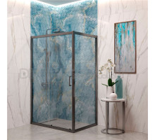 Душевой уголок EvaGold EG2G 120х90, профиль оружейная сталь, прозрачное стекло