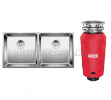 Комплект Мойка Blanco Andano 400/400-U сталь + Измельчитель Franke 134.0715.096