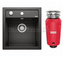Комплект Мойка Blanco Dalago 45 525869 черная + Измельчитель Franke 134.0715.096