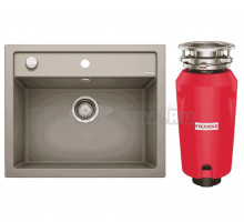 Комплект Мойка Blanco Dalago 6 серый беж + Измельчитель Franke 134.0715.094