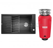 Комплект Мойка Blanco Elon XL 8 антрацит + Измельчитель Franke 134.0715.098