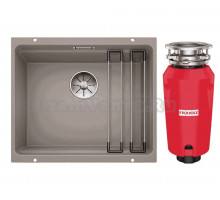 Комплект Мойка Blanco Etagon 500-U серый беж + Измельчитель Franke 134.0715.098