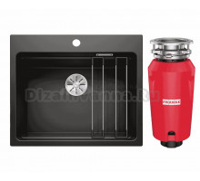 Комплект Мойка Blanco Etagon 6 черная + Измельчитель Franke 134.0715.095