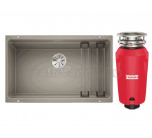 Комплект Мойка Blanco Etagon 700-U серый беж + Измельчитель Franke 134.0715.095