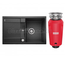 Комплект Мойка Blanco Metra 45S 513035 антрацит + Измельчитель Franke 134.0715.098