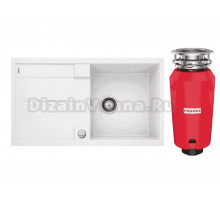 Комплект Мойка Blanco Metra 5S 513037 белая + Измельчитель Franke 134.0715.096