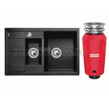 Комплект Мойка Blanco Metra 6 S Compact антрацит + Измельчитель Franke 134.0715.096