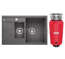 Комплект Мойка Blanco Metra 6 S Compact темная скала + Измельчитель Franke 134.0715.098