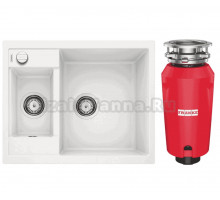 Комплект Мойка Blanco Metra 6 белая + Измельчитель Franke 134.0715.095