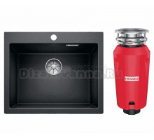 Комплект Мойка Blanco Pleon 6 антрацит + Измельчитель Franke 134.0715.095