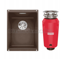 Комплект Мойка Blanco Subline 320-U кофе + Измельчитель Franke 134.0715.096