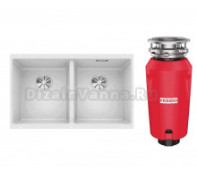Комплект Мойка Blanco Subline 350/350-U белая + Измельчитель Franke 134.0715.094