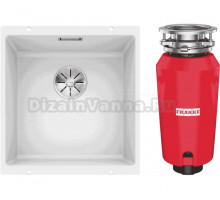 Комплект Мойка Blanco Subline 400-U белая + Измельчитель Franke 134.0715.096
