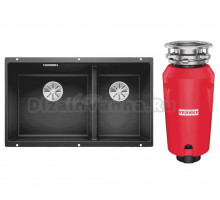 Комплект Мойка Blanco Subline 430/270-U антрацит + Измельчитель Franke 134.0715.095