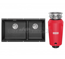 Комплект Мойка Blanco Subline 480/320-U антрацит + Измельчитель Franke 134.0715.095