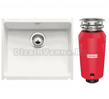 Комплект Мойка Blanco Subline 500-U белая + Измельчитель Franke 134.0715.096