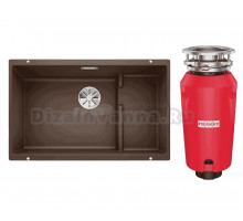 Комплект Мойка Blanco Subline 700-U Level кофе + Измельчитель Franke 134.0715.095