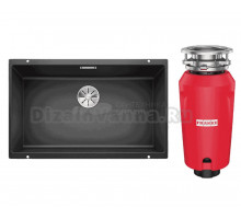 Комплект Мойка Blanco Subline 700-U антрацит + Измельчитель Franke 134.0715.098
