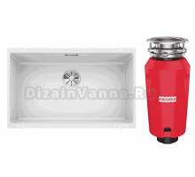 Комплект Мойка Blanco Subline 700-U белая + Измельчитель Franke 134.0715.096
