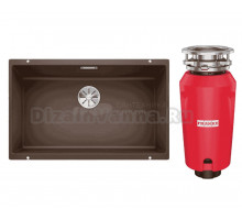 Комплект Мойка Blanco Subline 700-U кофе + Измельчитель Franke 134.0715.095