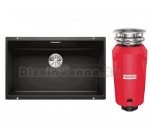 Комплект Мойка Blanco Subline 700-U черная + Измельчитель Franke 134.0715.094