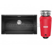 Комплект Мойка Blanco Subline 800-U антрацит + Измельчитель Franke 134.0715.098