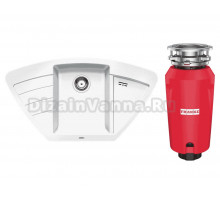 Комплект Мойка Blanco Zia 9 E белая + Измельчитель Franke 134.0715.096