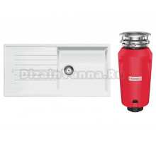 Комплект Мойка Blanco Zia XL 6S 517571 белая + Измельчитель Franke 134.0715.098